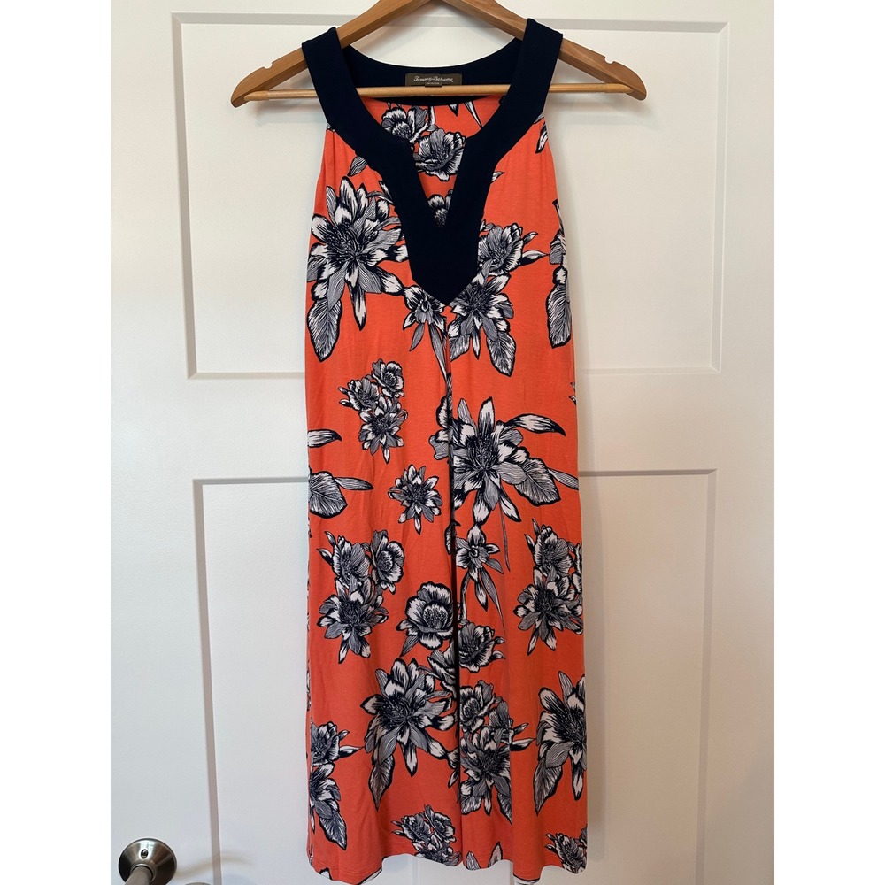 Tommy Bahama Womens Floral V-Neck Sleeveless Shift Dress Small/Vacation Capsule